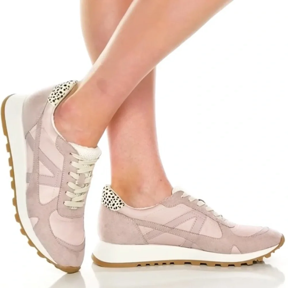 Dolce Vita Marcia Lilac / Leopard Mesh Sneakers NEW Blush Pink Trainer 7.5 & 9